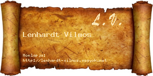 Lenhardt Vilmos névjegykártya