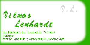 vilmos lenhardt business card